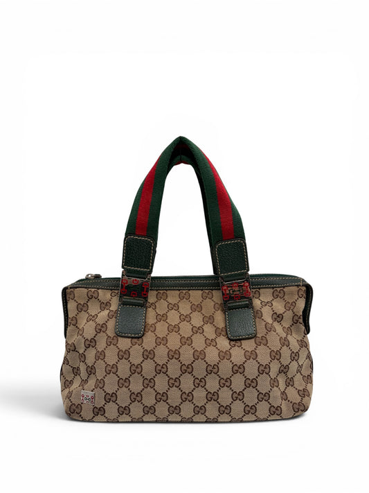 Gucci Sherry Line Handtasche grün beige