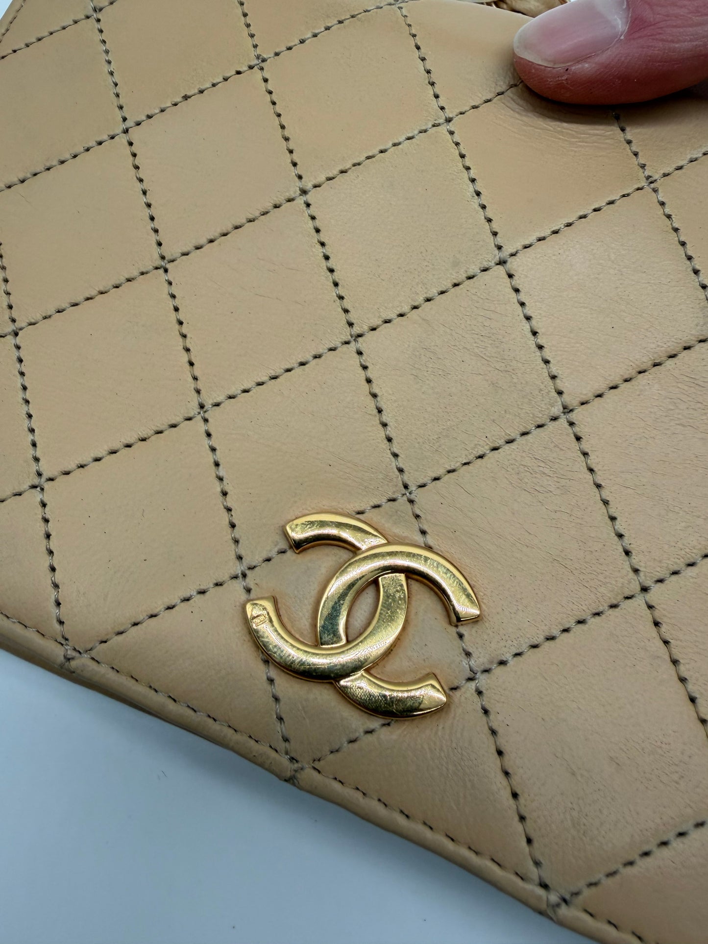 Chanel Small Single Flap Beige Handtasche
