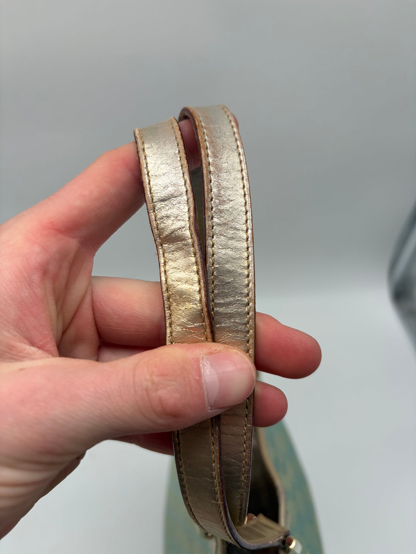 Gucci GG Shopper small Türkis Gold