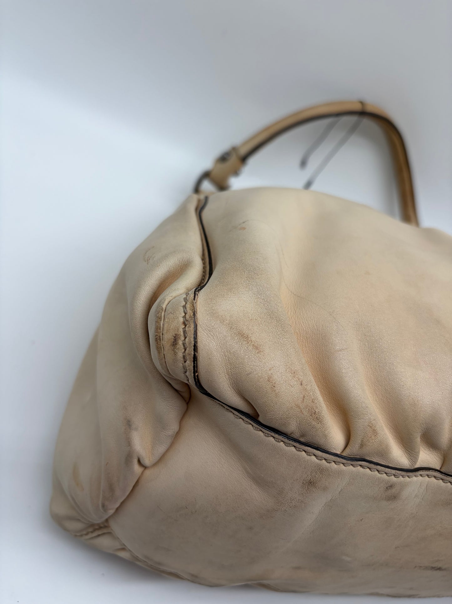 Gucci Abbey D-Ring Hobo Bag Leder Beige – Vintage