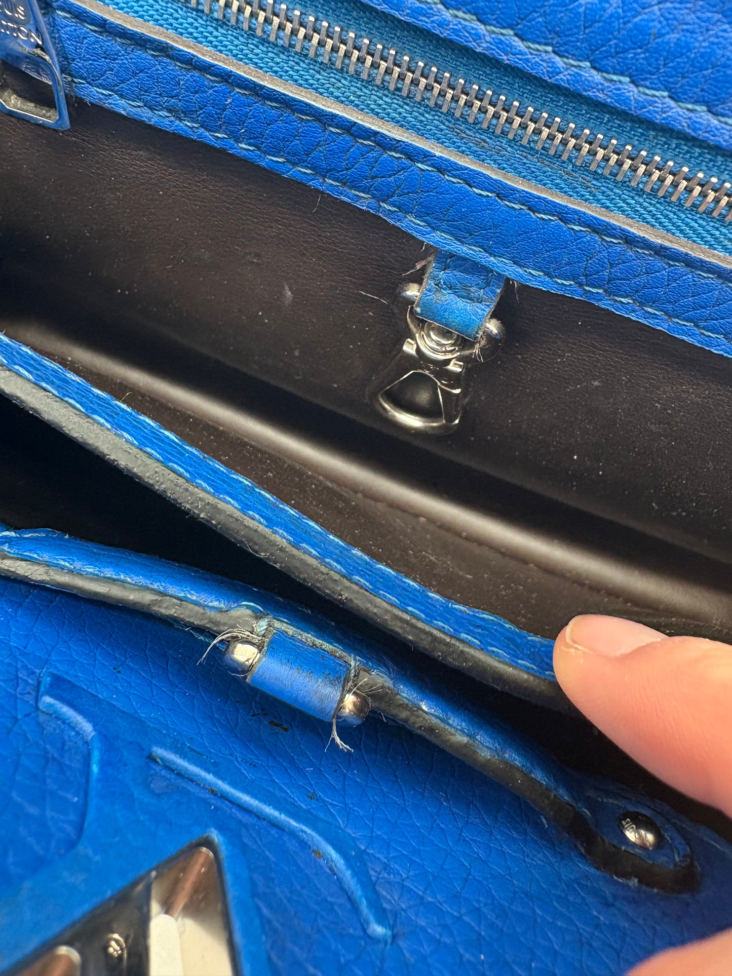 Louis Vuitton Capucines Bb Handtasche blau