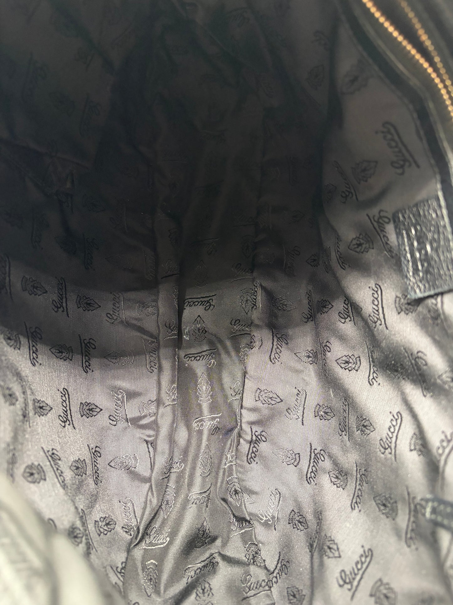 Gucci Charlotte Monogram Leder Tasche schwarz