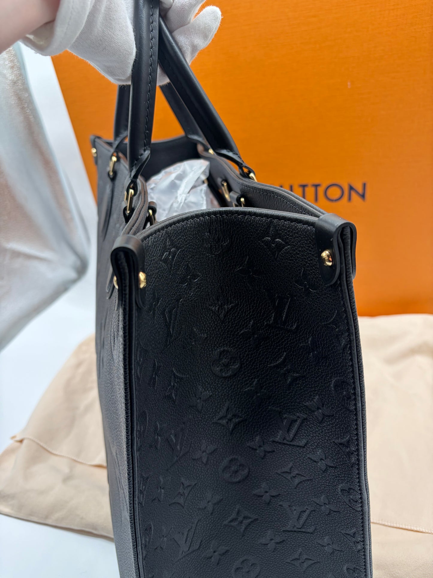 Louis Vuitton Onthego GM Shopper Empreinte Schwarz Monogram