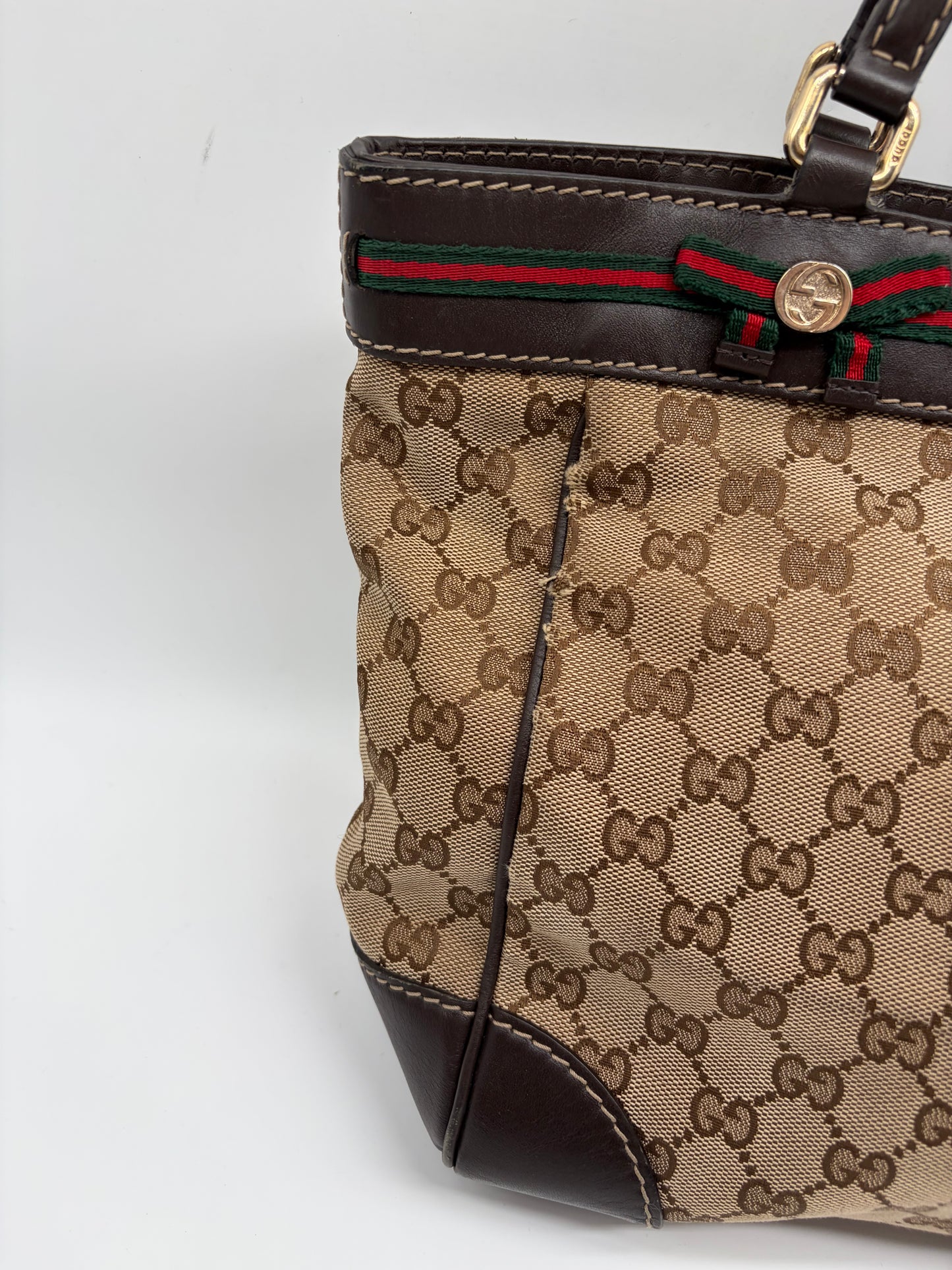 Gucci Mayfair Tote Bag Braun Beige
