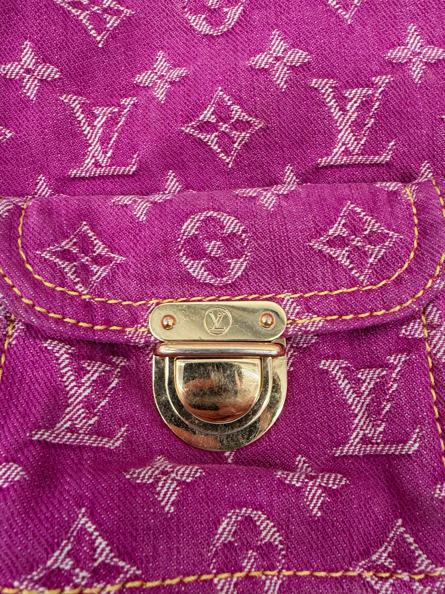 Louis Vuitton Baggy GM Monogram Denim Pink Handtasche