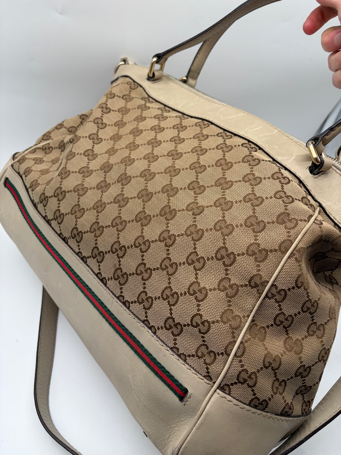 Gucci Sherry Line Hantasche Creme Beige