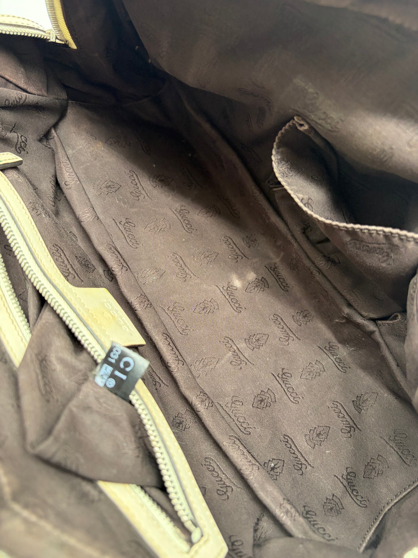 Gucci GG Canvas Twins Schultertasche weiße beige