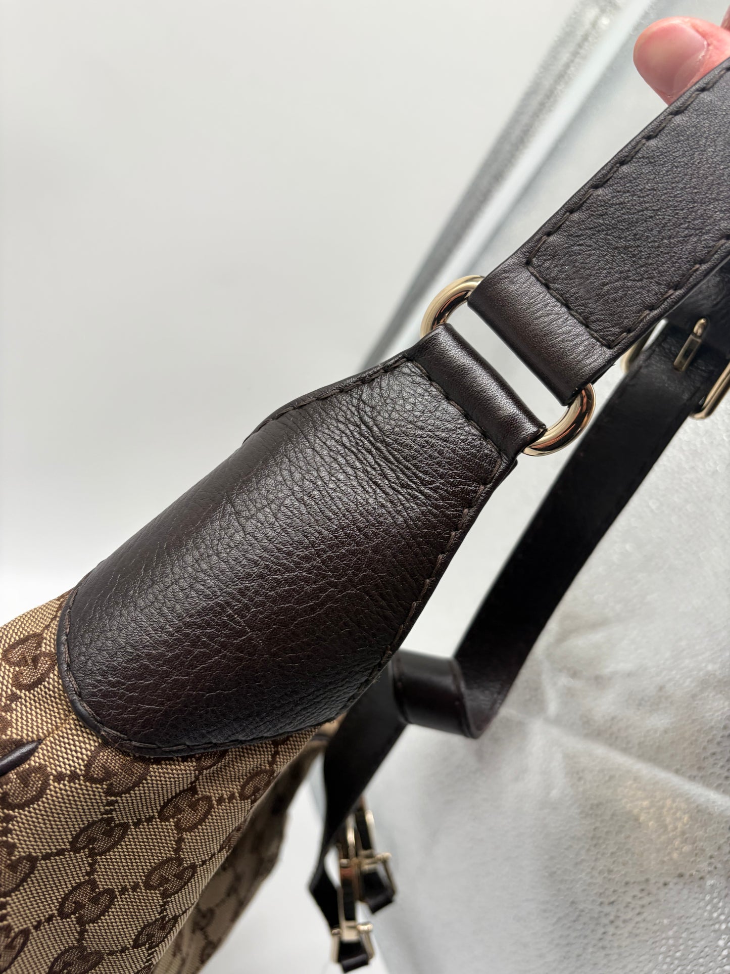 Gucci GG Canvas Charlotte Schultertasche braun beige