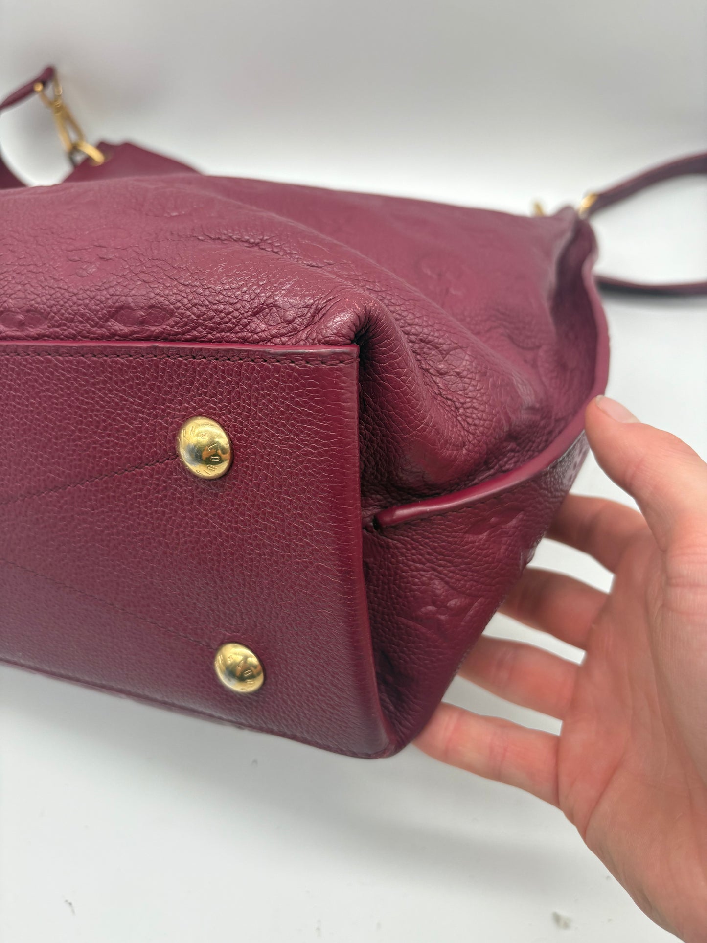Louis Vuitton Monogram Empreinte Métis Hobo Handtasche Bordeaux