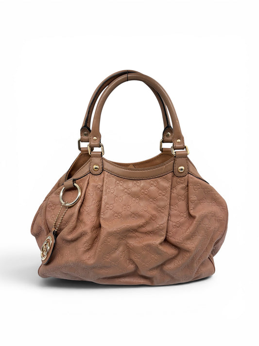 Gucci Guccisisima Sukey Medium Tote Shopper Nude