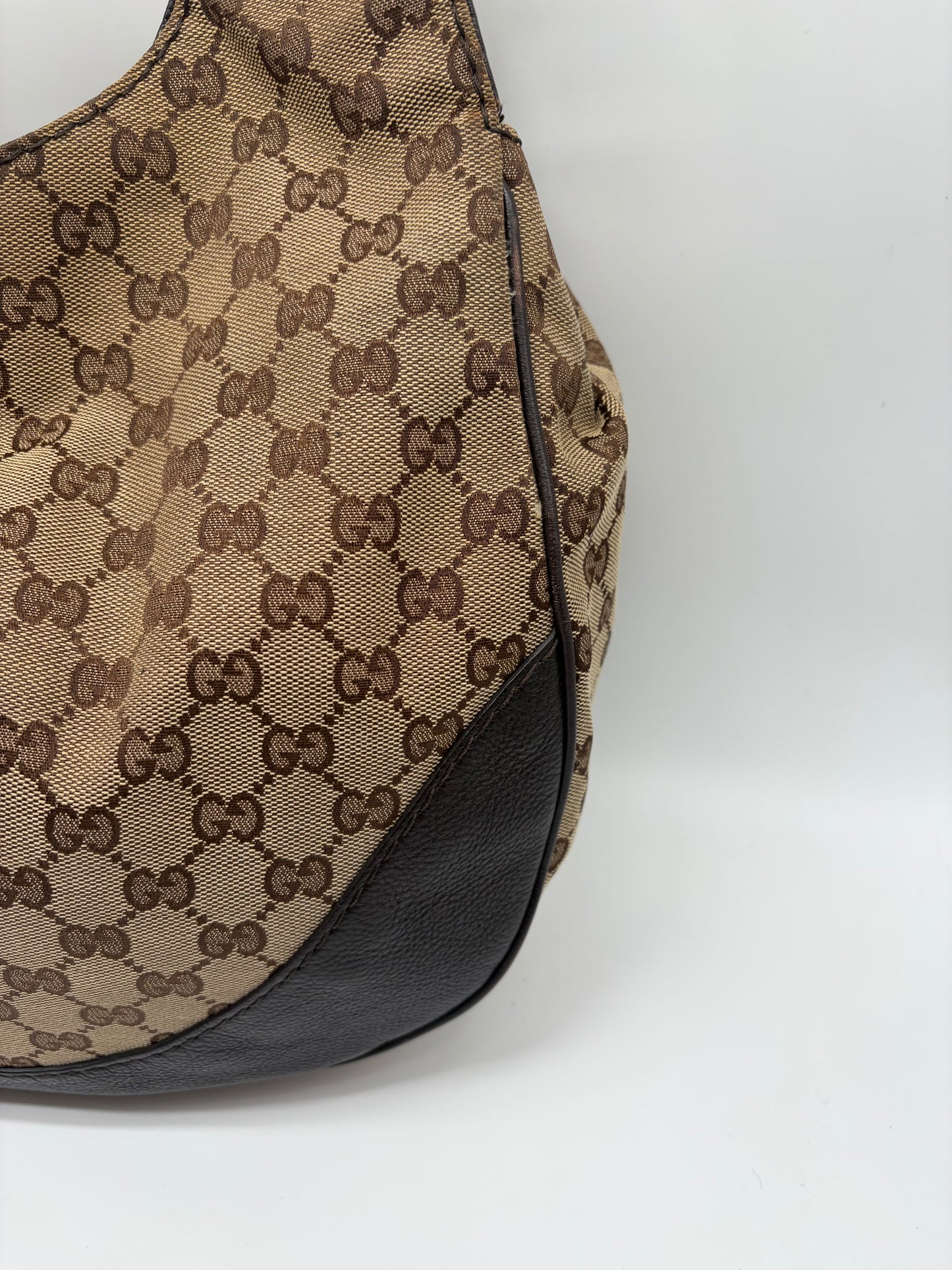 Gucci GG Canvas Charlotte Schultertasche braun beige
