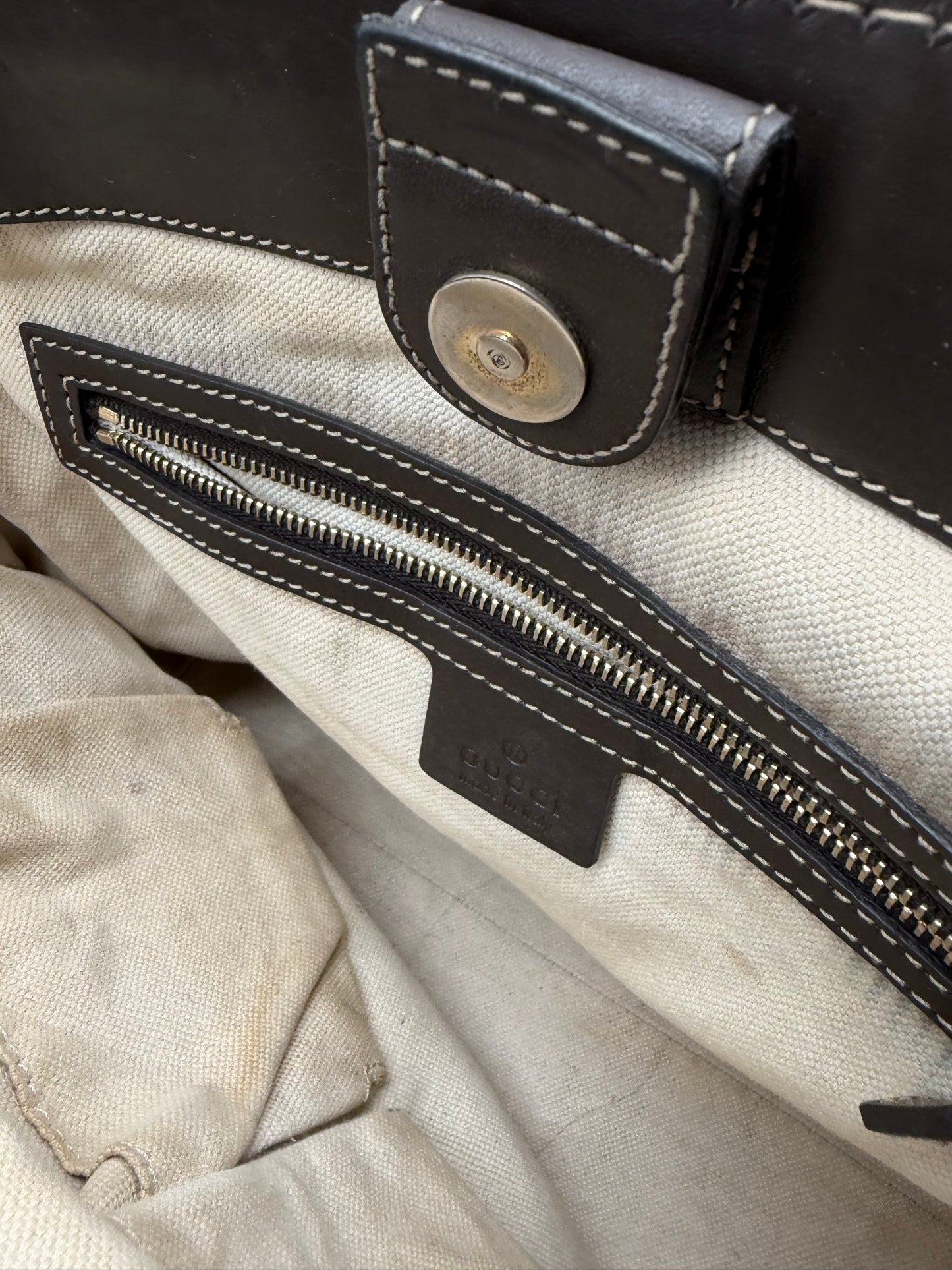 Gucci Mayfair Tote Bag Braun Beige