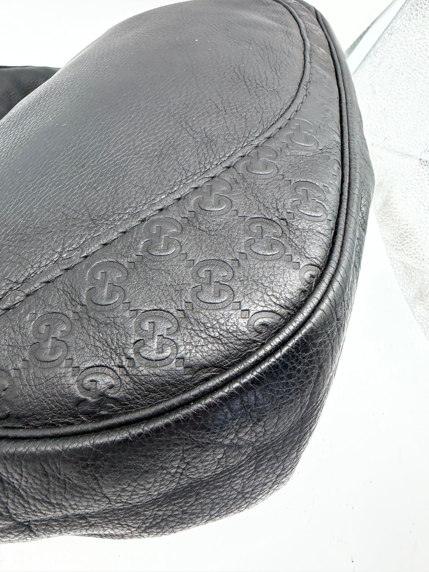 Gucci Charlotte Monogram Leder Tasche schwarz