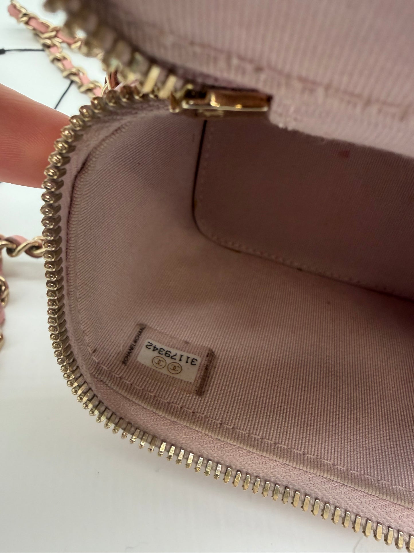 Chanel Vanity pinke Caviar Leder Schultertasche