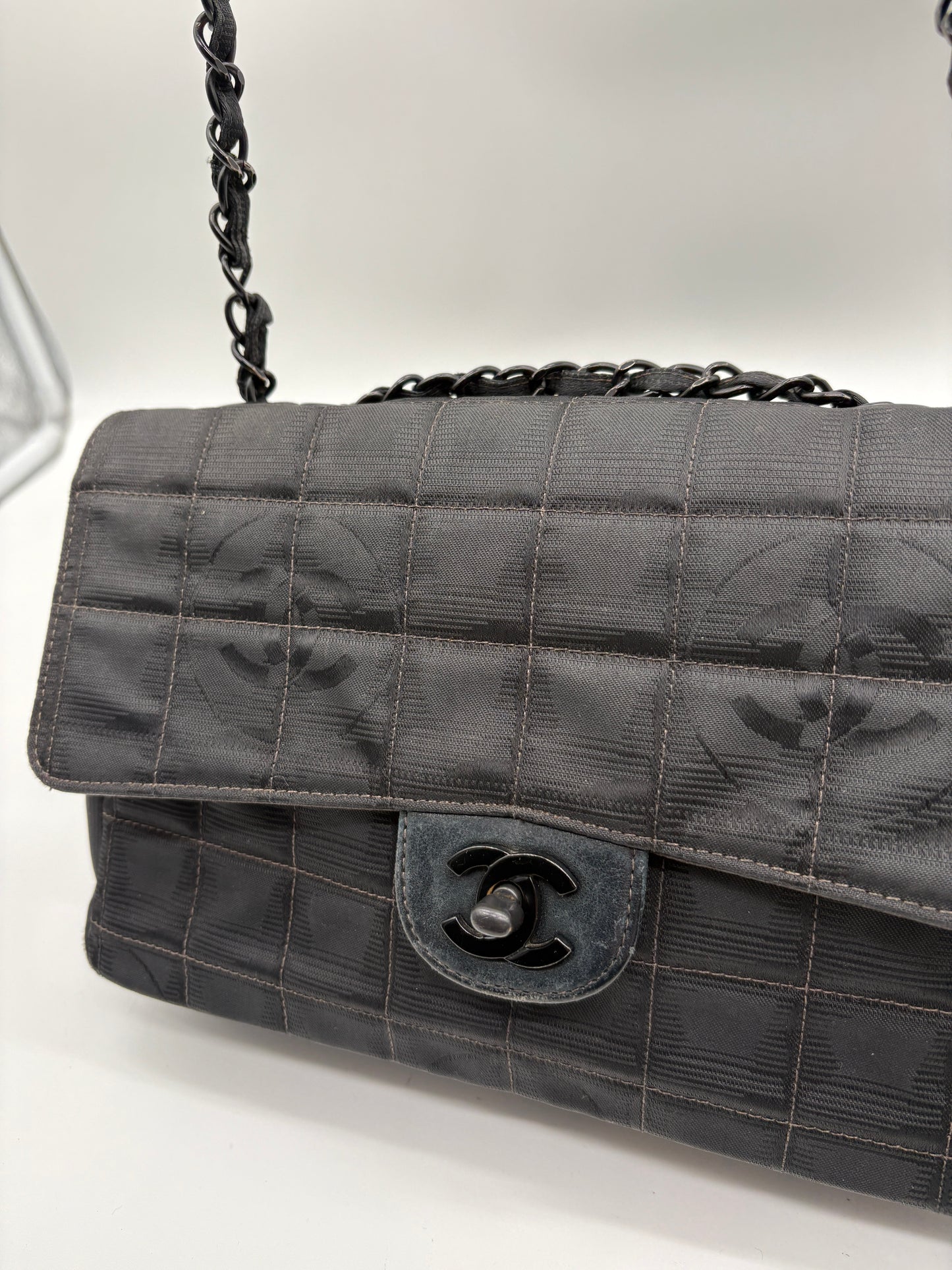 Chanel Matelasse Double Flap Travel Line (Vintage Designer Handtasche)