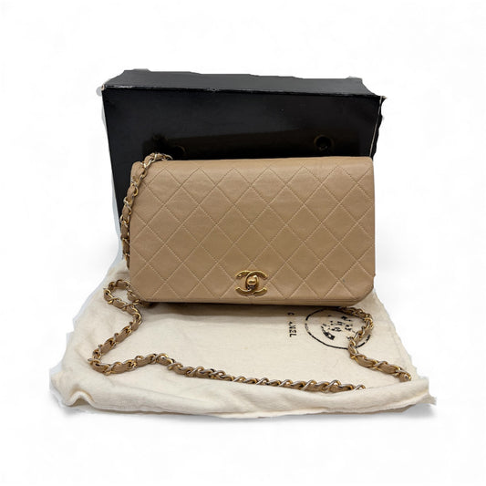 Chanel Timeless Single Flap Beige Handtasche