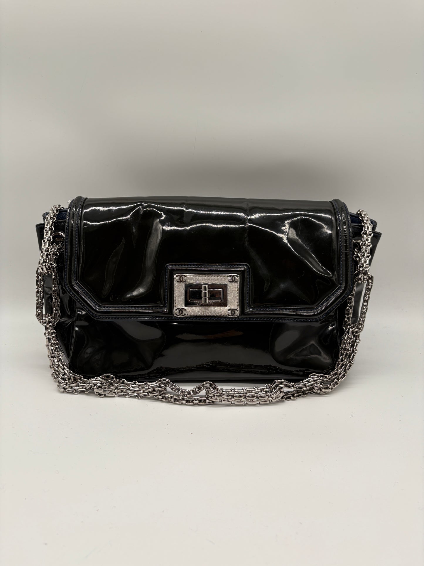 Chanel 2.55 Coco Mark Patent Handtasche (Luxus Designer Modell)