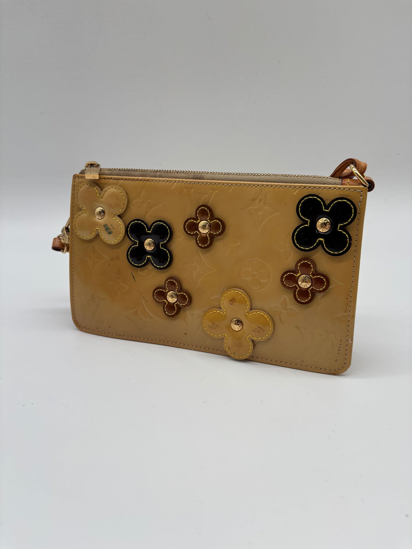 Louis Vuitton Vernis Lexington Fleurs Pochette Handtasche