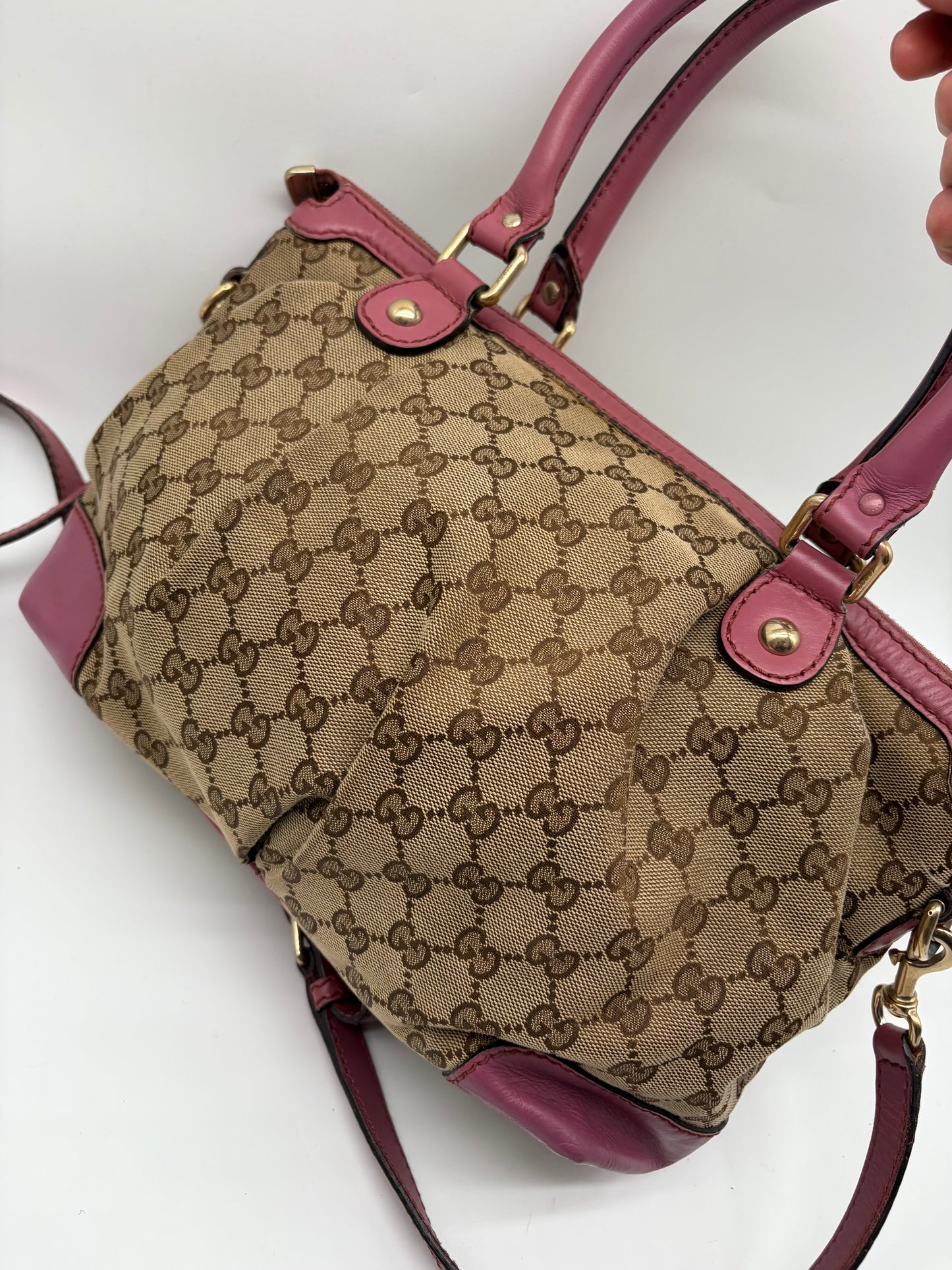 Gucci Sukey Tote GG Canvas Vintage – Rosa/Beige