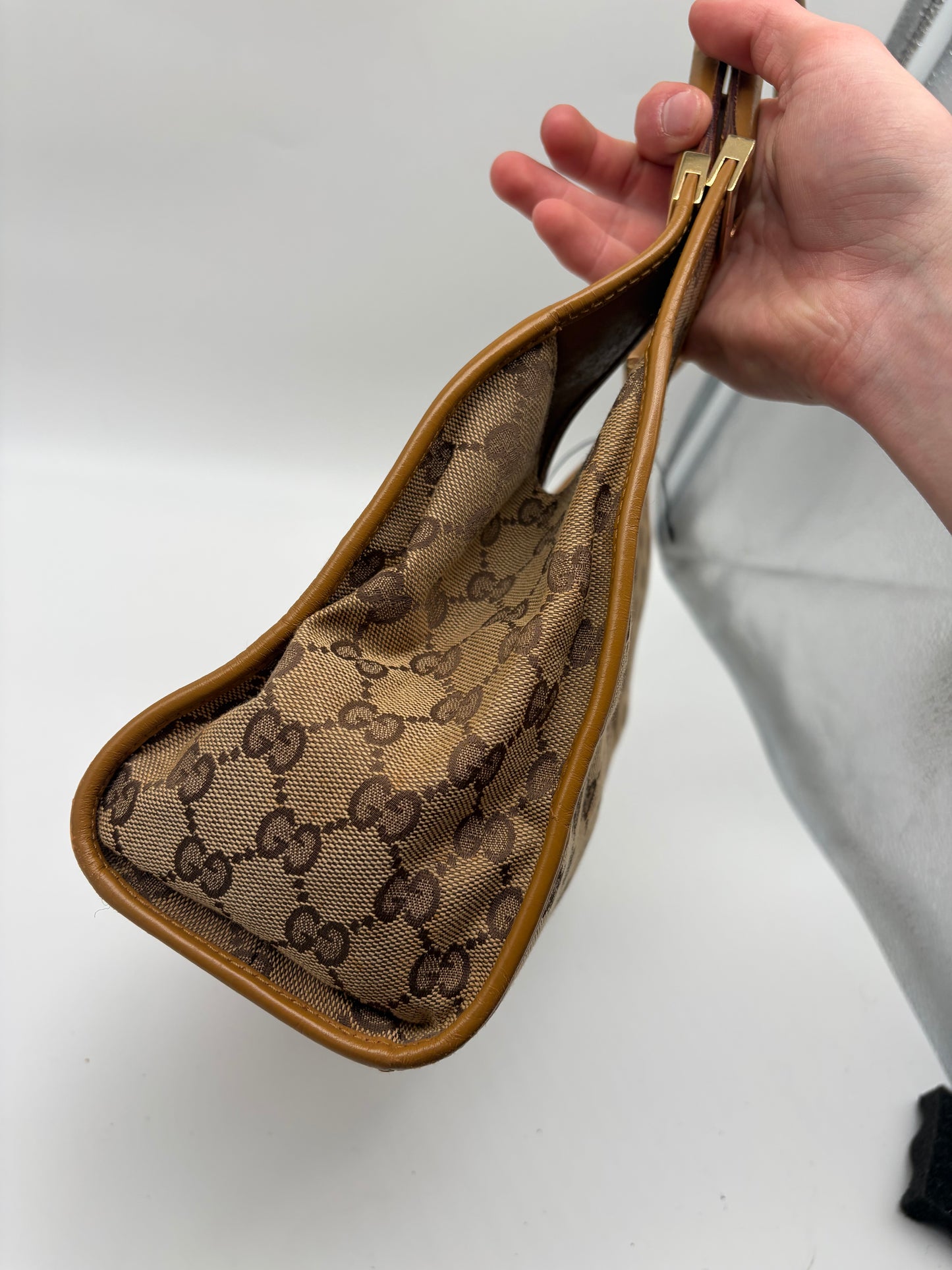 Gucci Jackie Bardot Handtasche beige