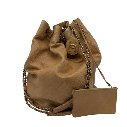 Chanel Jumbo Bucket Bag Beige