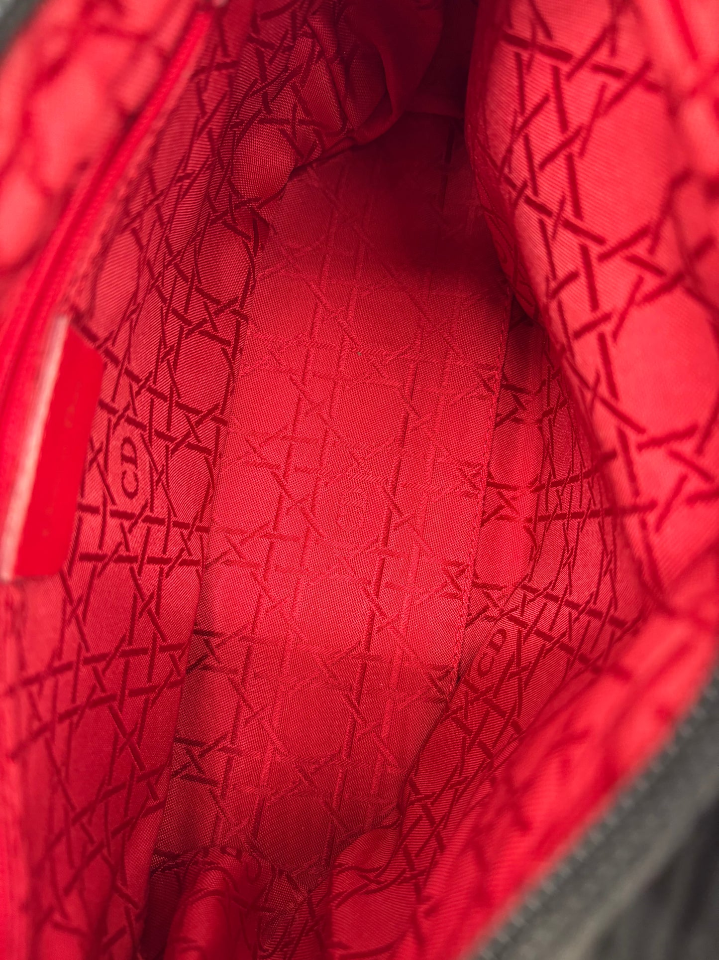 Christian Dior Lady Dior Cannage Nylon Handtasche schwarz