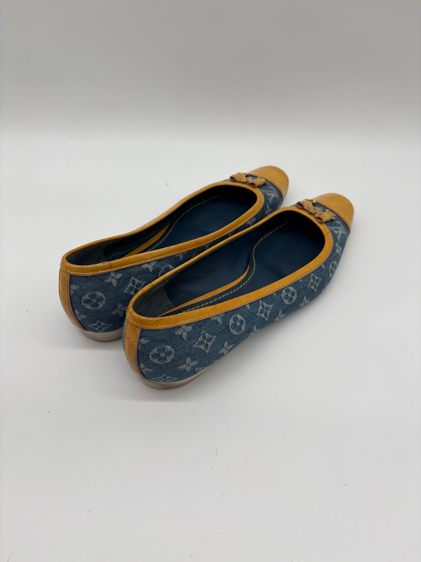 Louis Vuitton Denim Ballerinas Luxus Schuhe