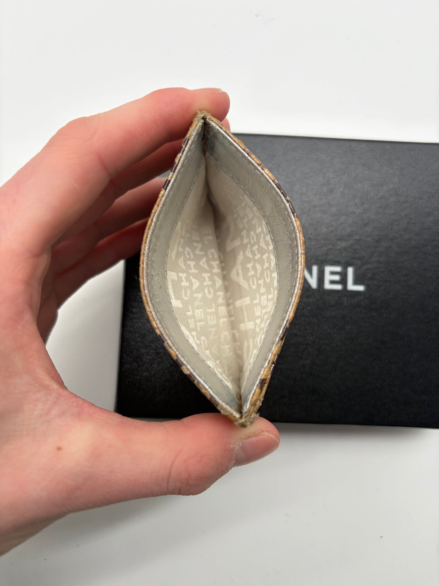 Chanel Python Cardholder Metallic