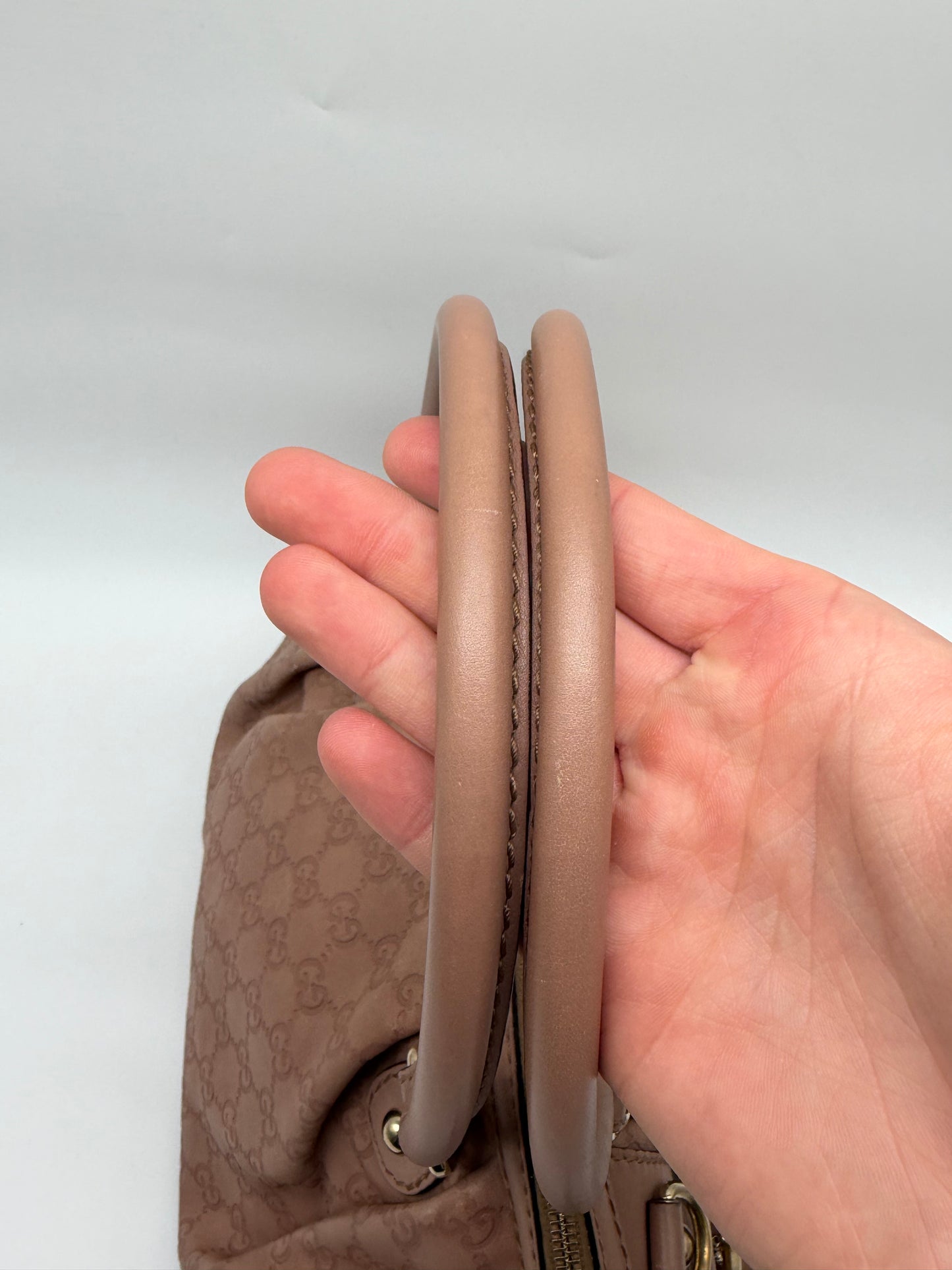 Gucci Sukey Satchel Nude Rosa Schultertasche