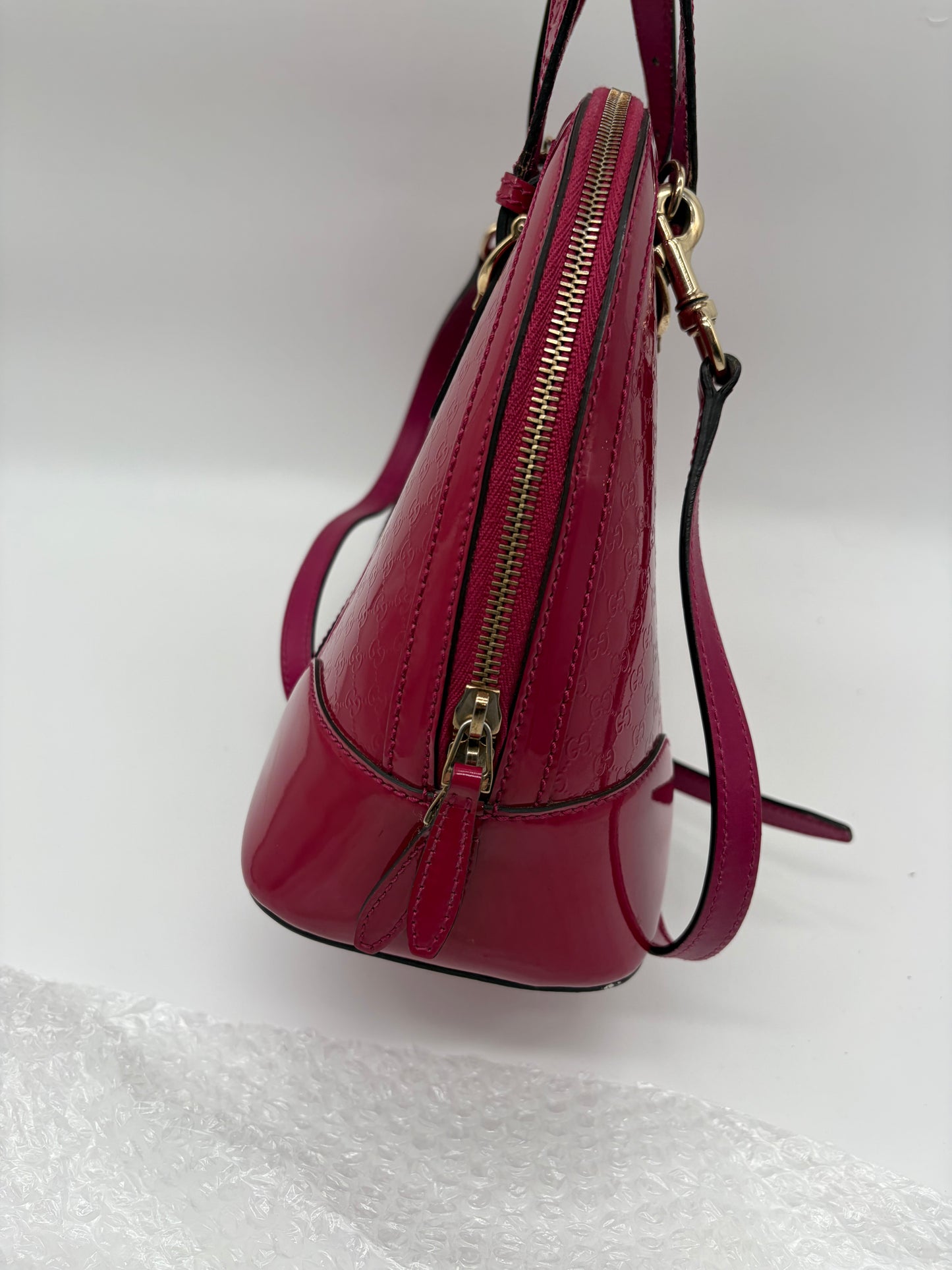 Gucci Microguccissima Pink Lackleder Handtasche
