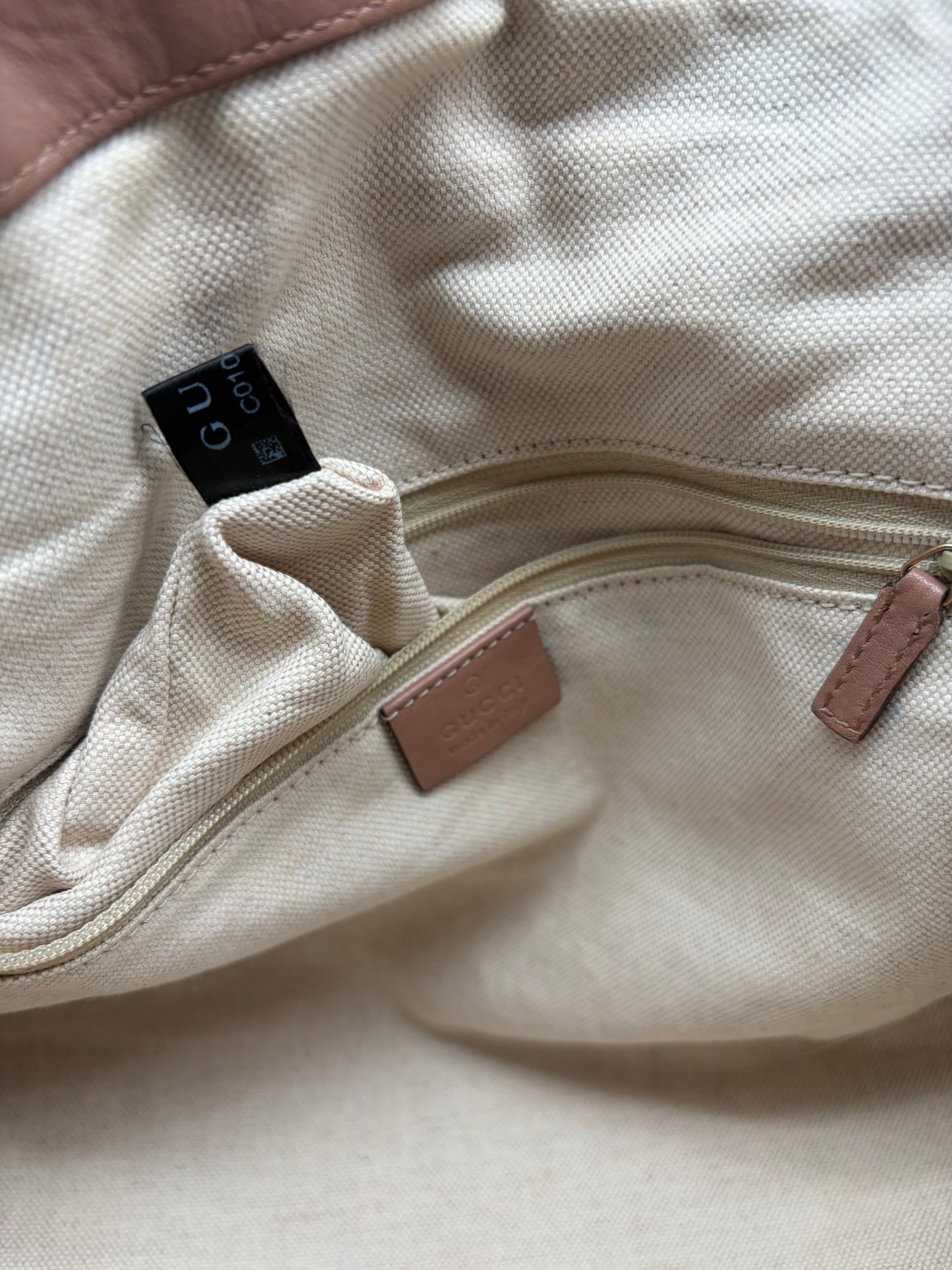 Gucci Sukey Satchel Nude Rosa Schultertasche