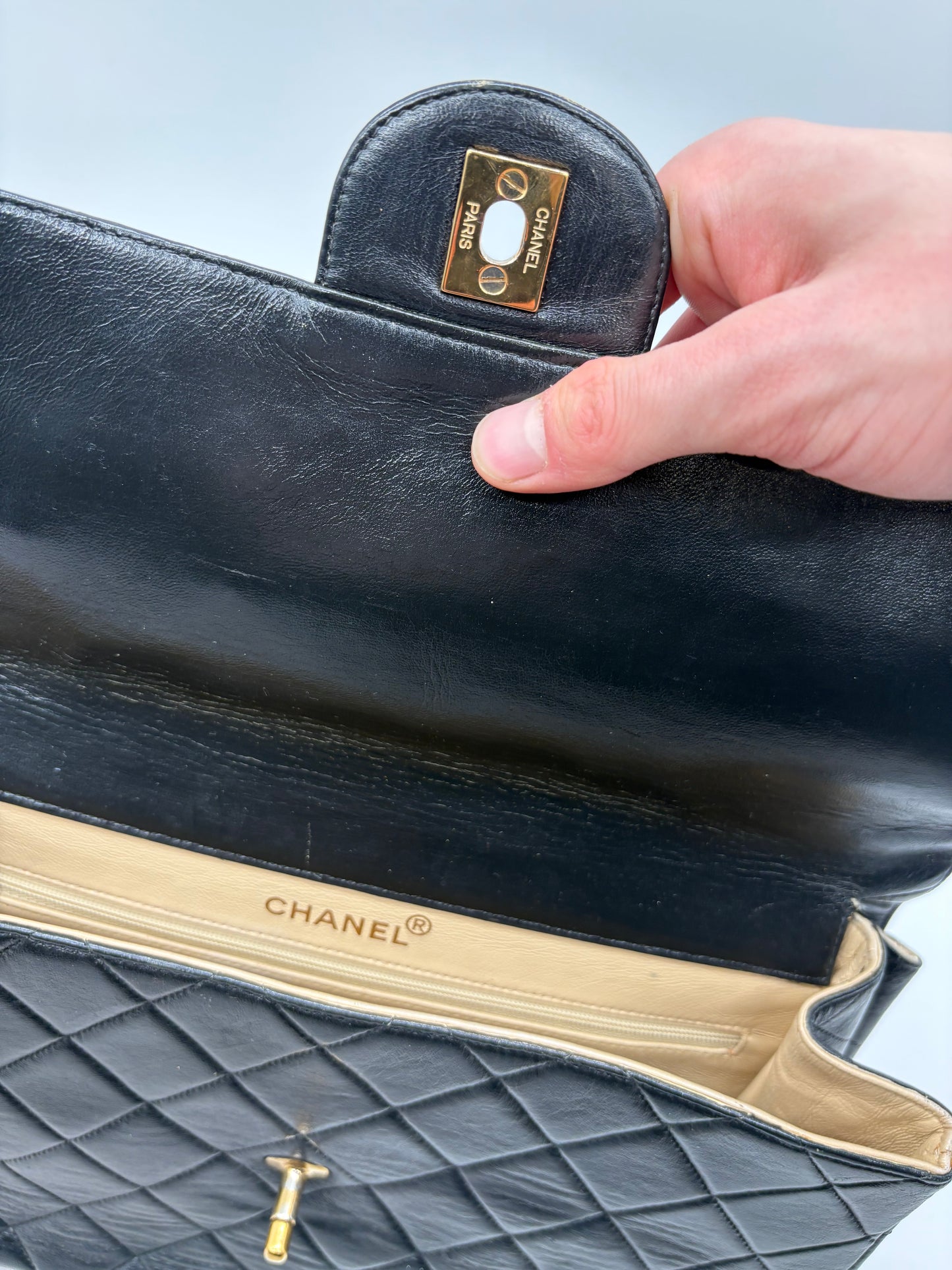 Chanel Timeless / Classique Double Face Flip &nbsp;Bag Black Matelassé Leather Jumbo