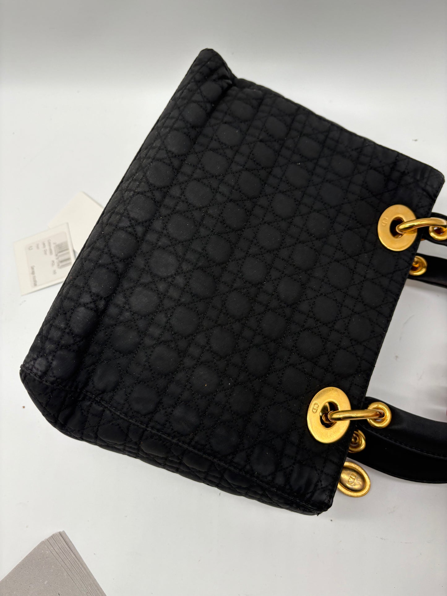 Christian Dior Lady Dior Cannage Nylon Handtasche schwarz