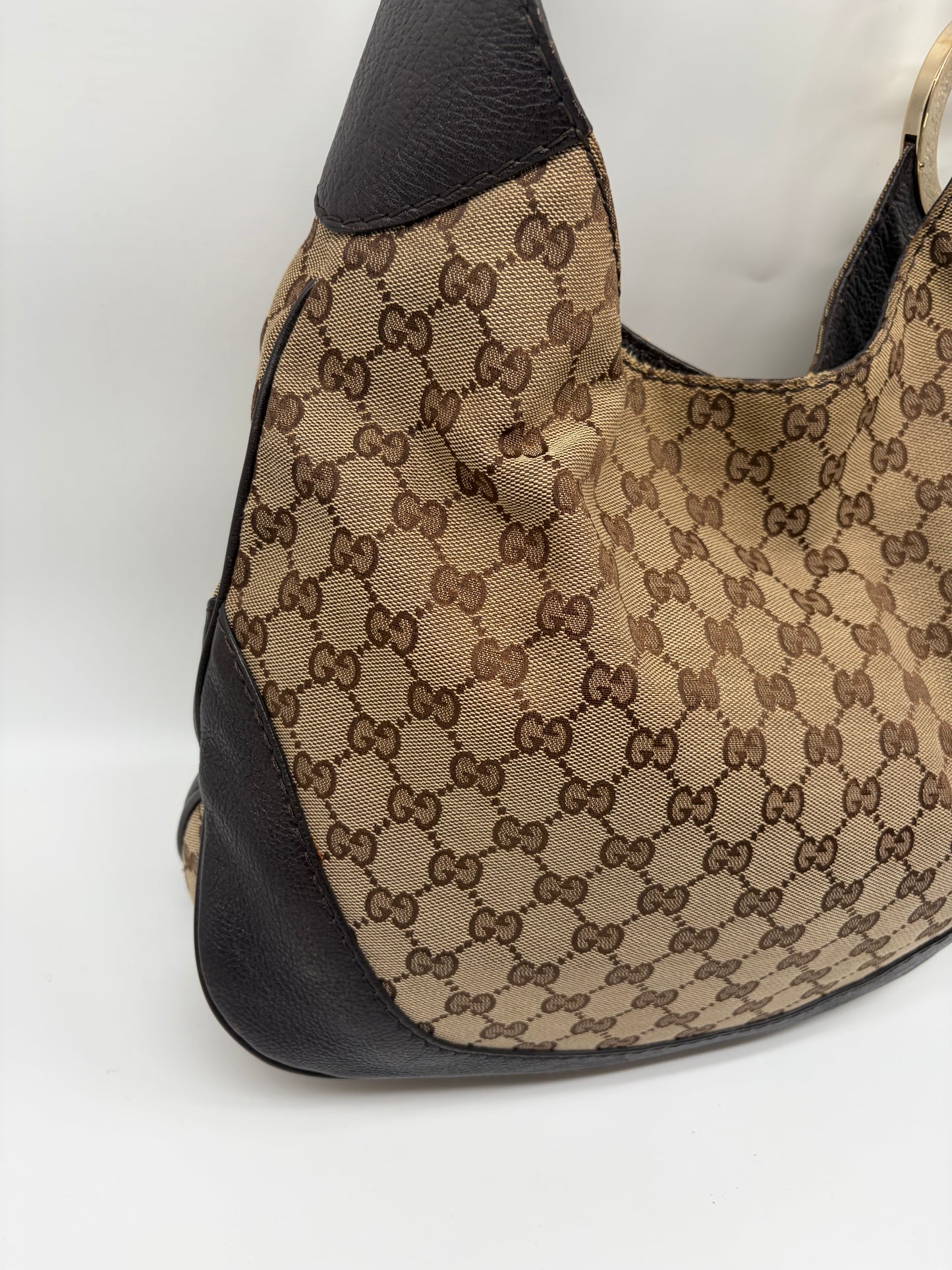 Gucci GG Canvas Charlotte Schultertasche braun beige