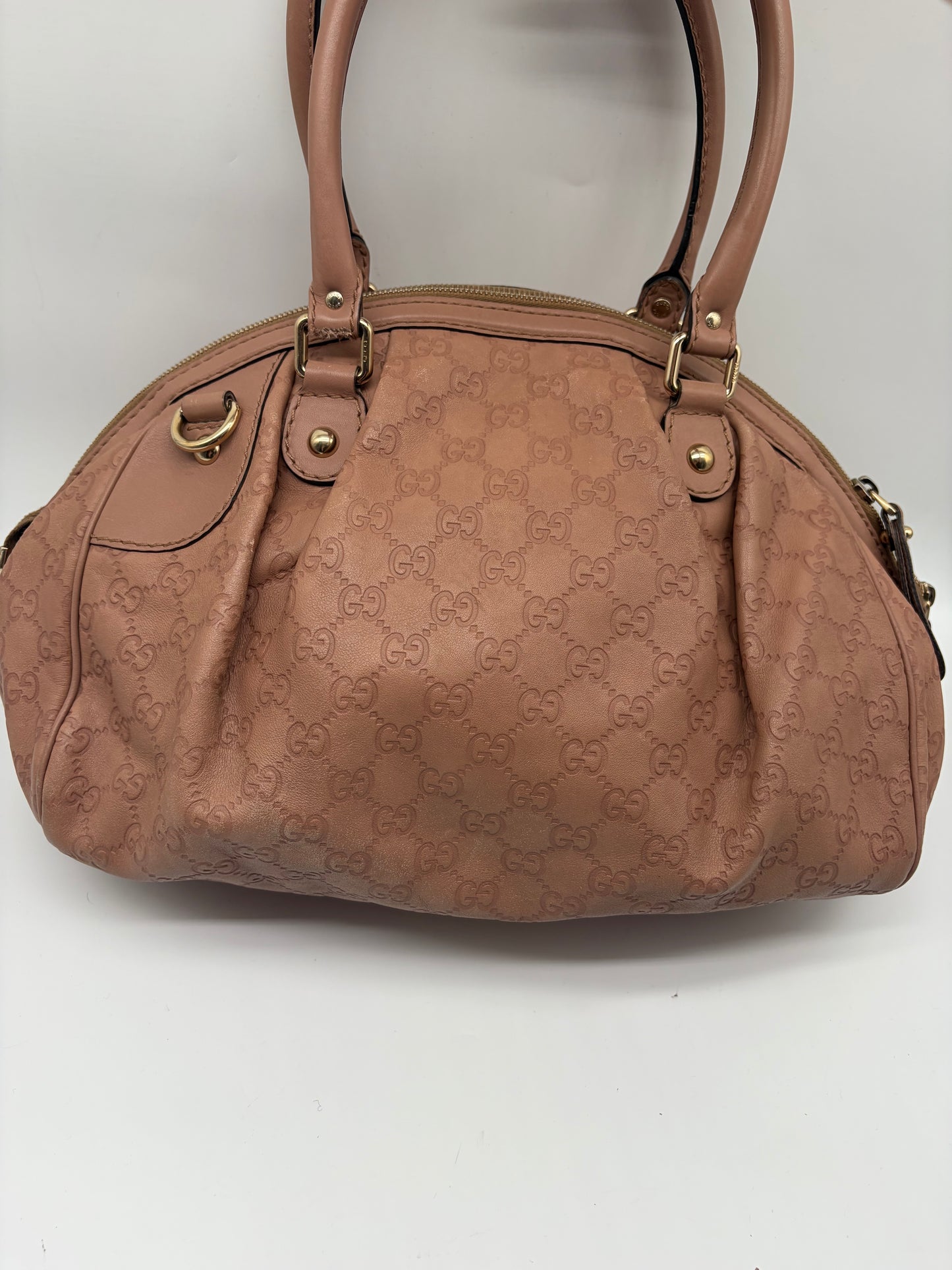 Gucci Sukey Satchel Nude Rosa Schultertasche