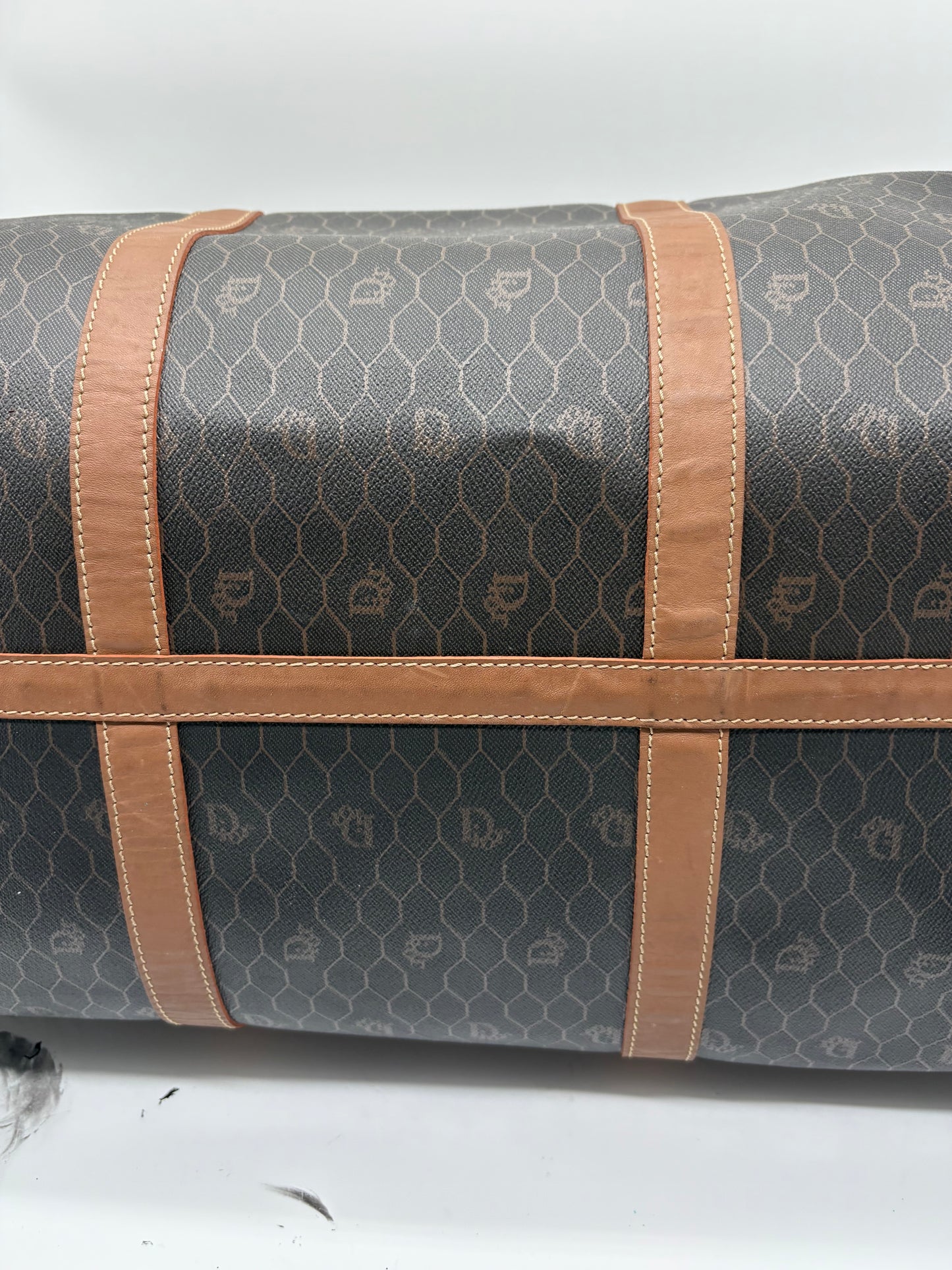 Dior Black Honeycomb Duffle Bag aus Leder | Braun & Schwarz | Luxus Reisetasche
