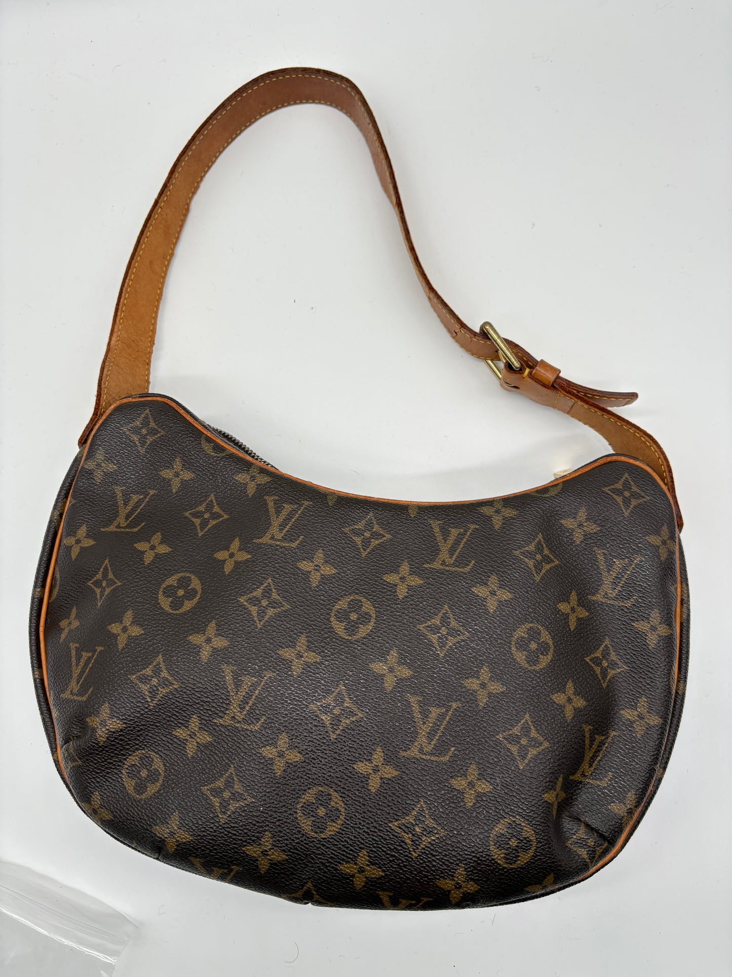 Louis Vuitton Croissant MM Schultertasche in Braun ( Vintage Designer Tasche)