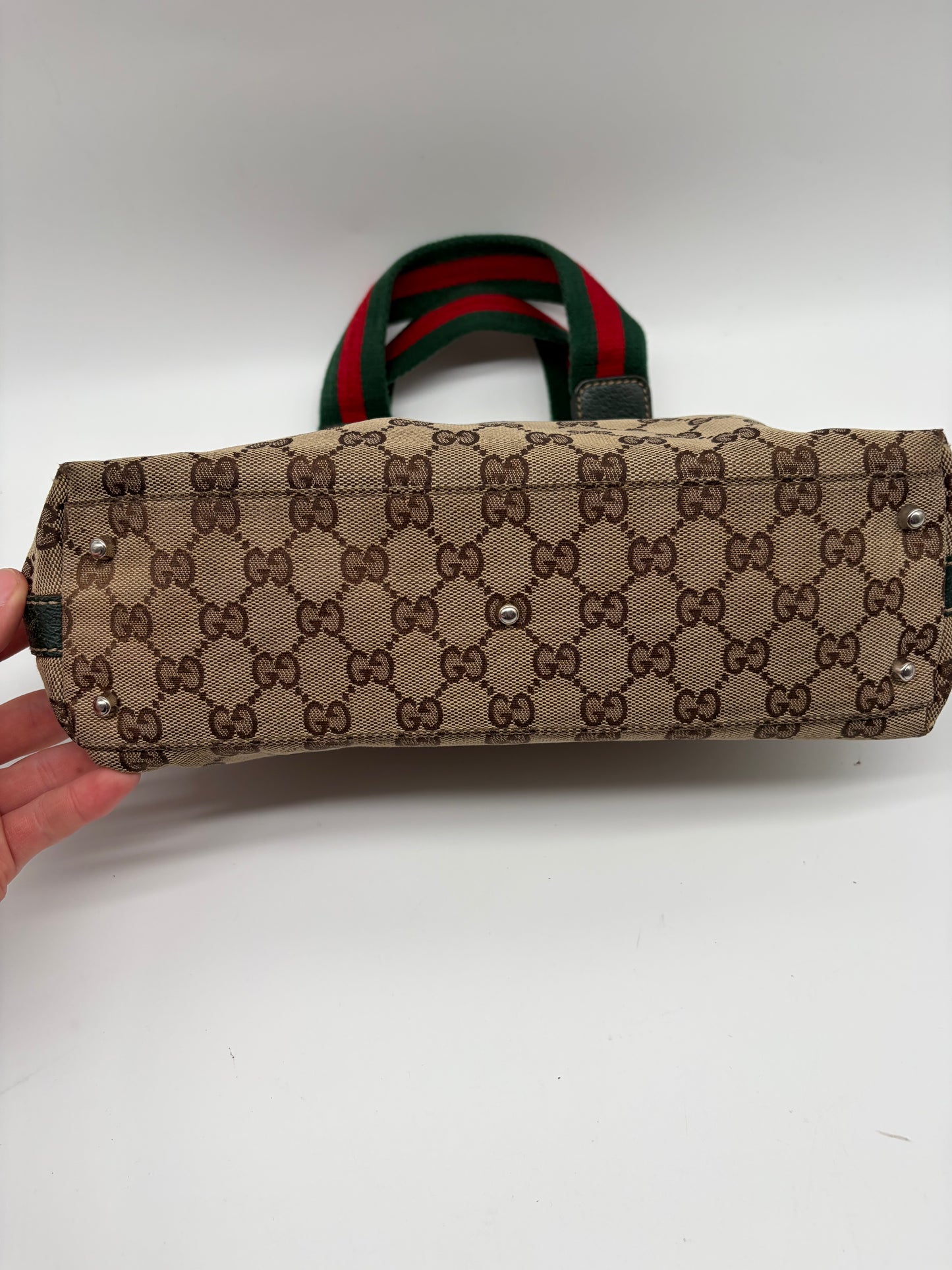 Gucci Sherry Line Handtasche grün beige