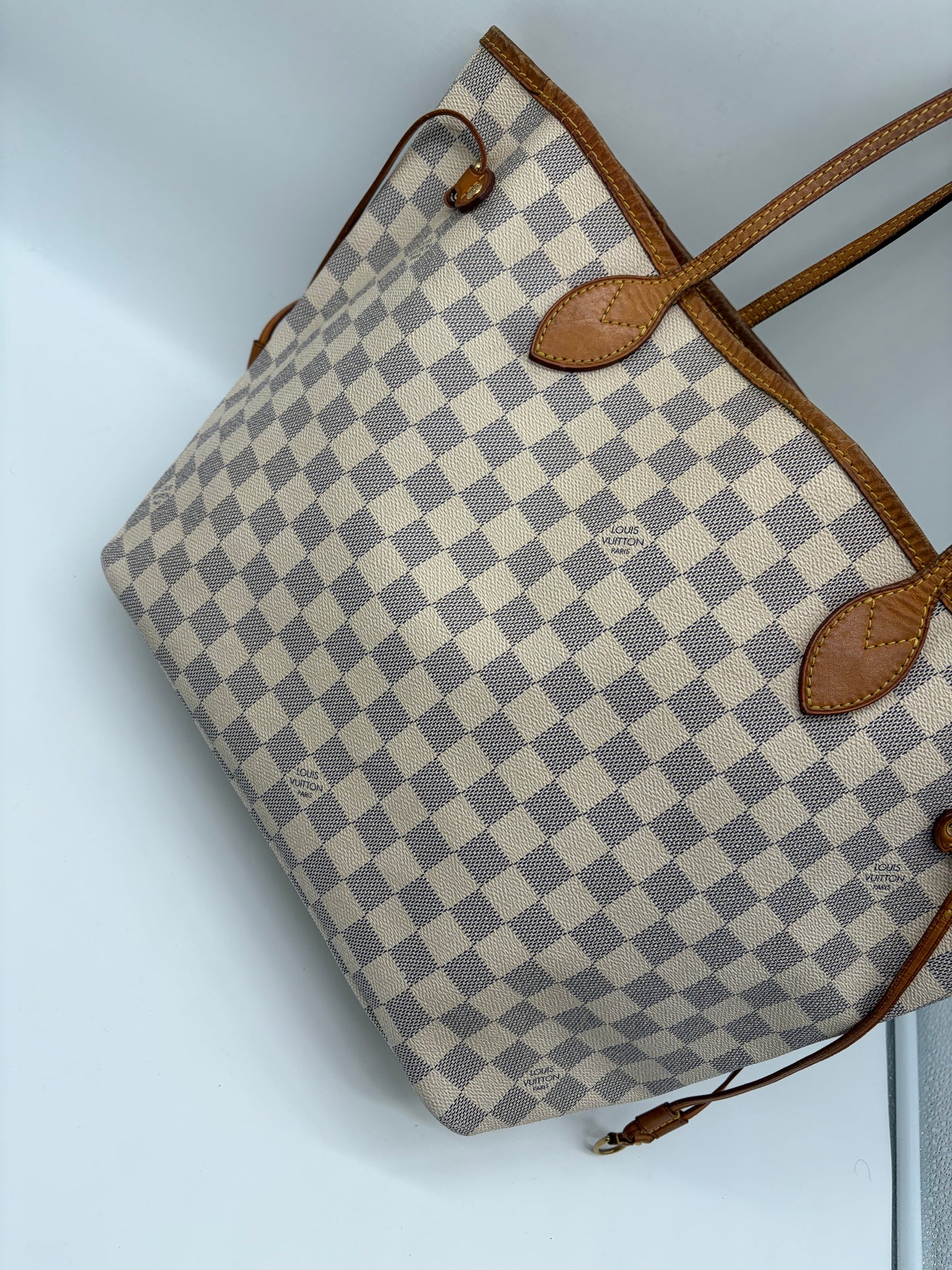 Louis Vuitton Damier Azur Neverfull MM Handtasche Shoppingtasche