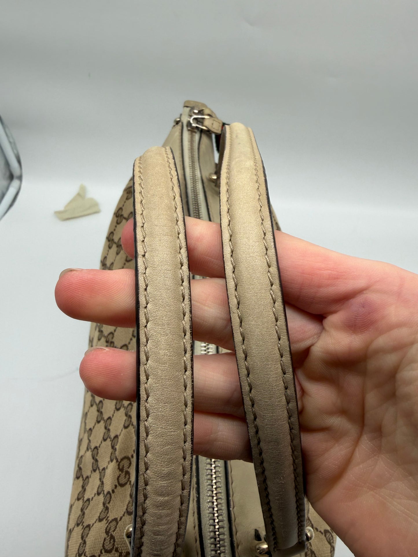 Gucci Sherry Line Hantasche Creme Beige