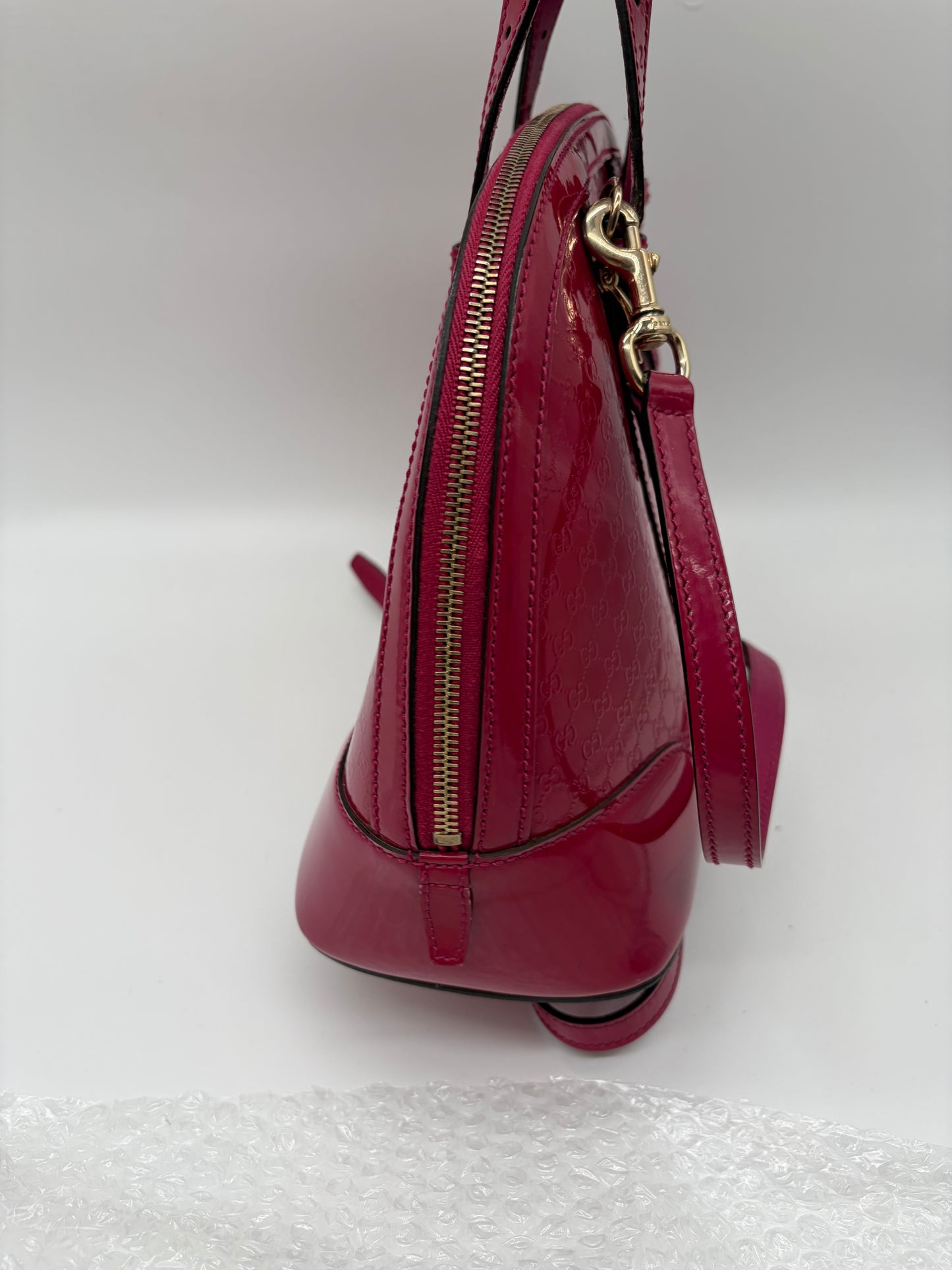 Gucci Microguccissima Pink Lackleder Handtasche