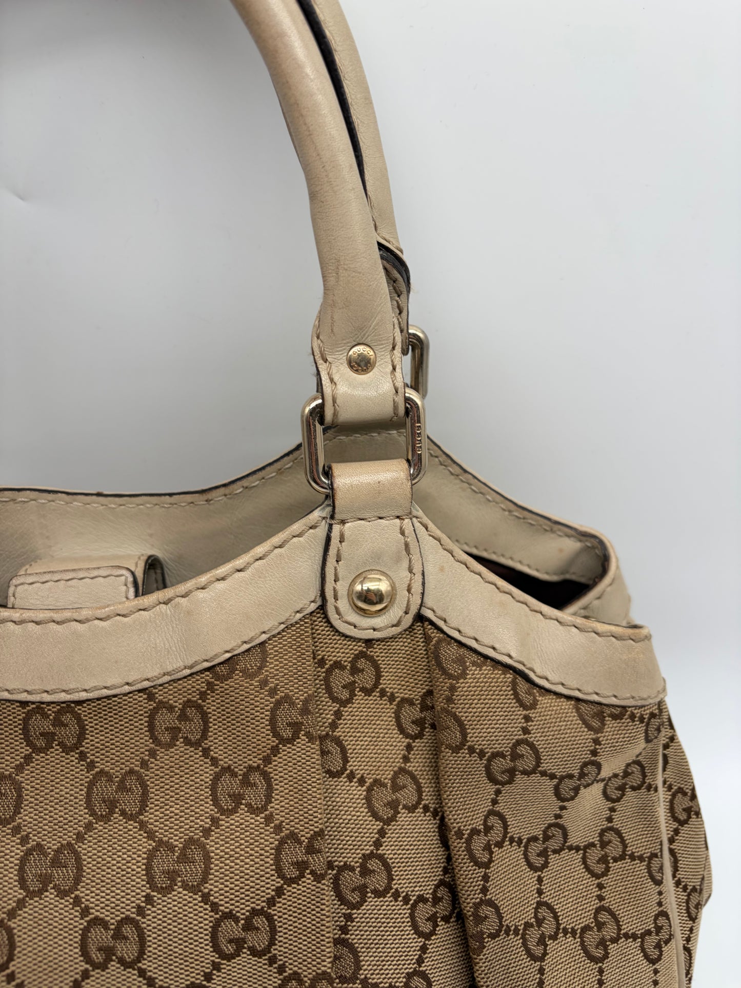 Gucci Sukey Medium Tote beige weiß Handtasche