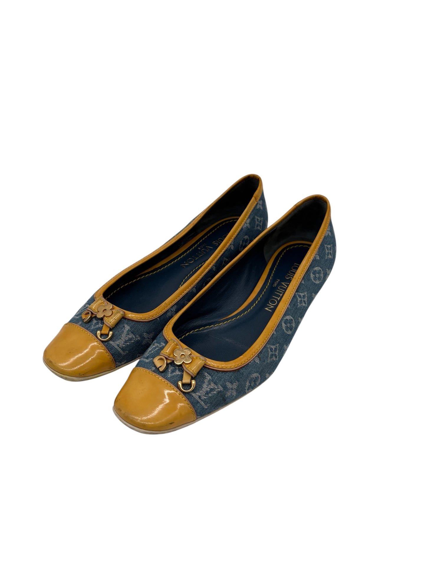 Louis Vuitton Denim Ballerinas Luxus Schuhe