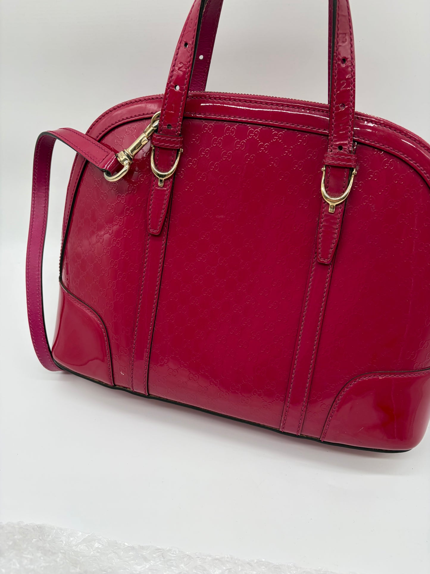 Gucci Microguccissima Pink Lackleder Handtasche