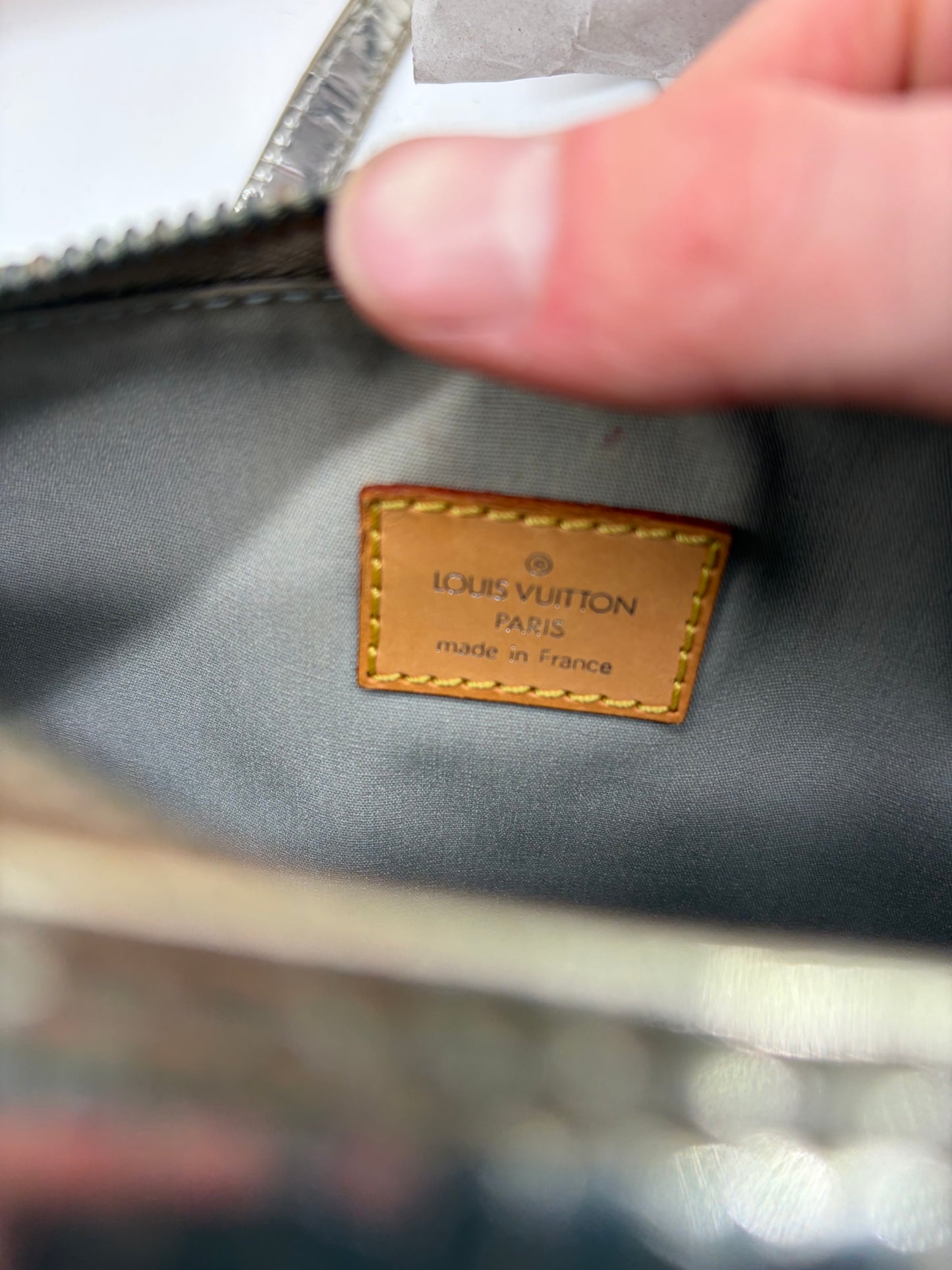 Louis Vuitton Miroir Papillon Handtasche Silber