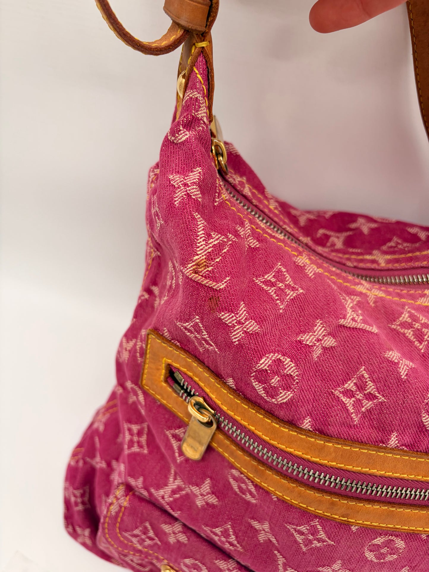 Louis Vuitton Baggy GM Monogram Denim Pink Handtasche