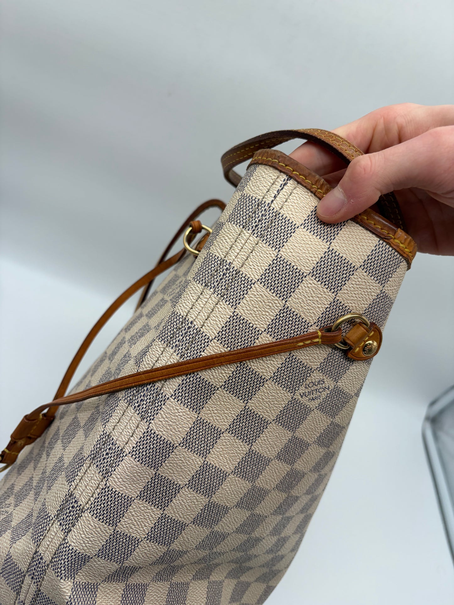 Louis Vuitton Damier Azur Neverfull MM Handtasche Shoppingtasche