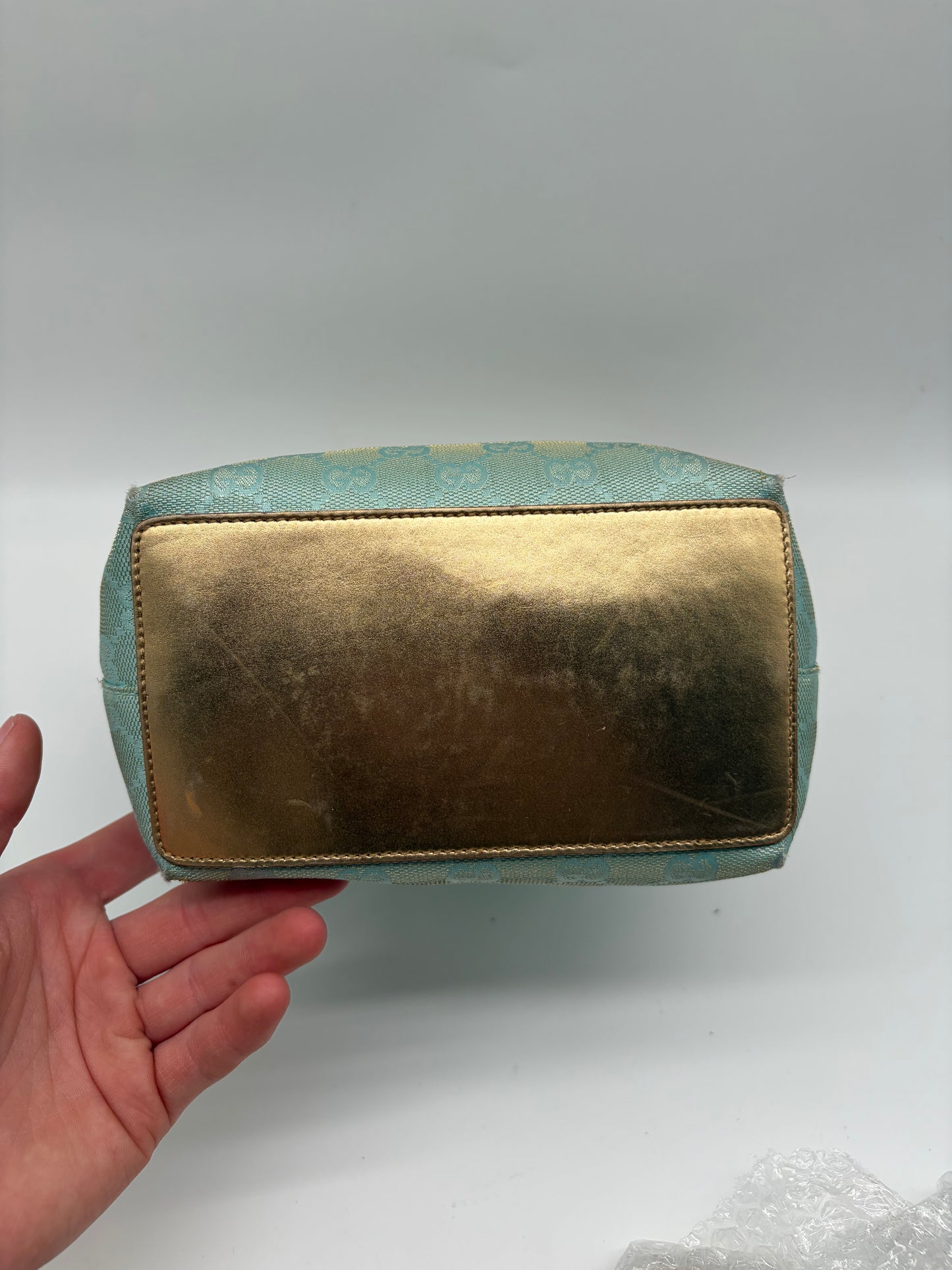 Gucci GG Shopper small Türkis Gold
