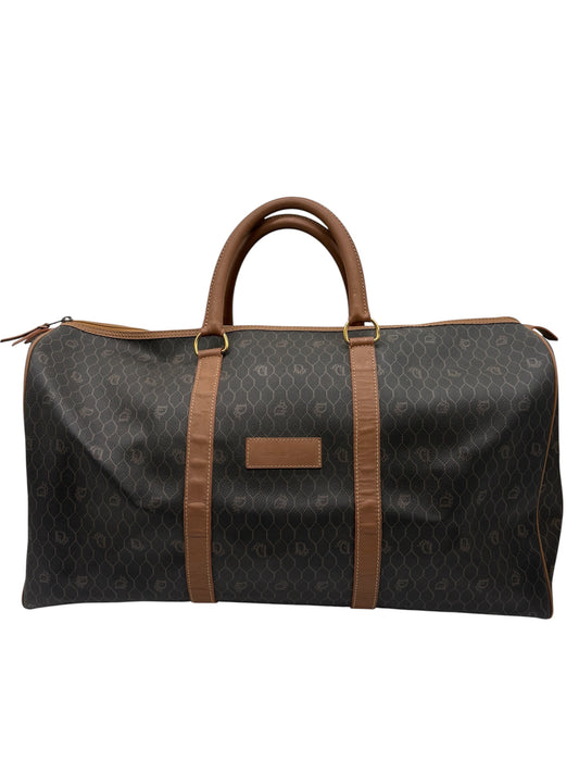 Dior Black Honeycomb Duffle Bag aus Leder | Braun & Schwarz | Luxus Reisetasche