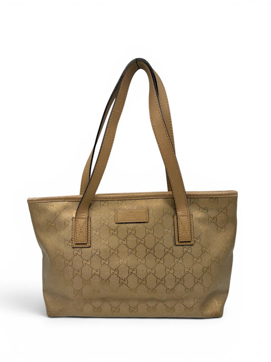 Gucci GG Imprime Canvas Joy Shopping Tasche Gold